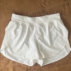 lululemon athletica fast and free short in white (double lined)